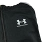 Under Armour hoodie 11-13 years black with grey arm strip detail