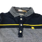 Jasper Conran polo shirt 5-6 years grey black with yellow detailing and logo cotton