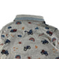 George Polo Shirt Age 5 Grey Long Sleeve Vehicle Print Graphic
