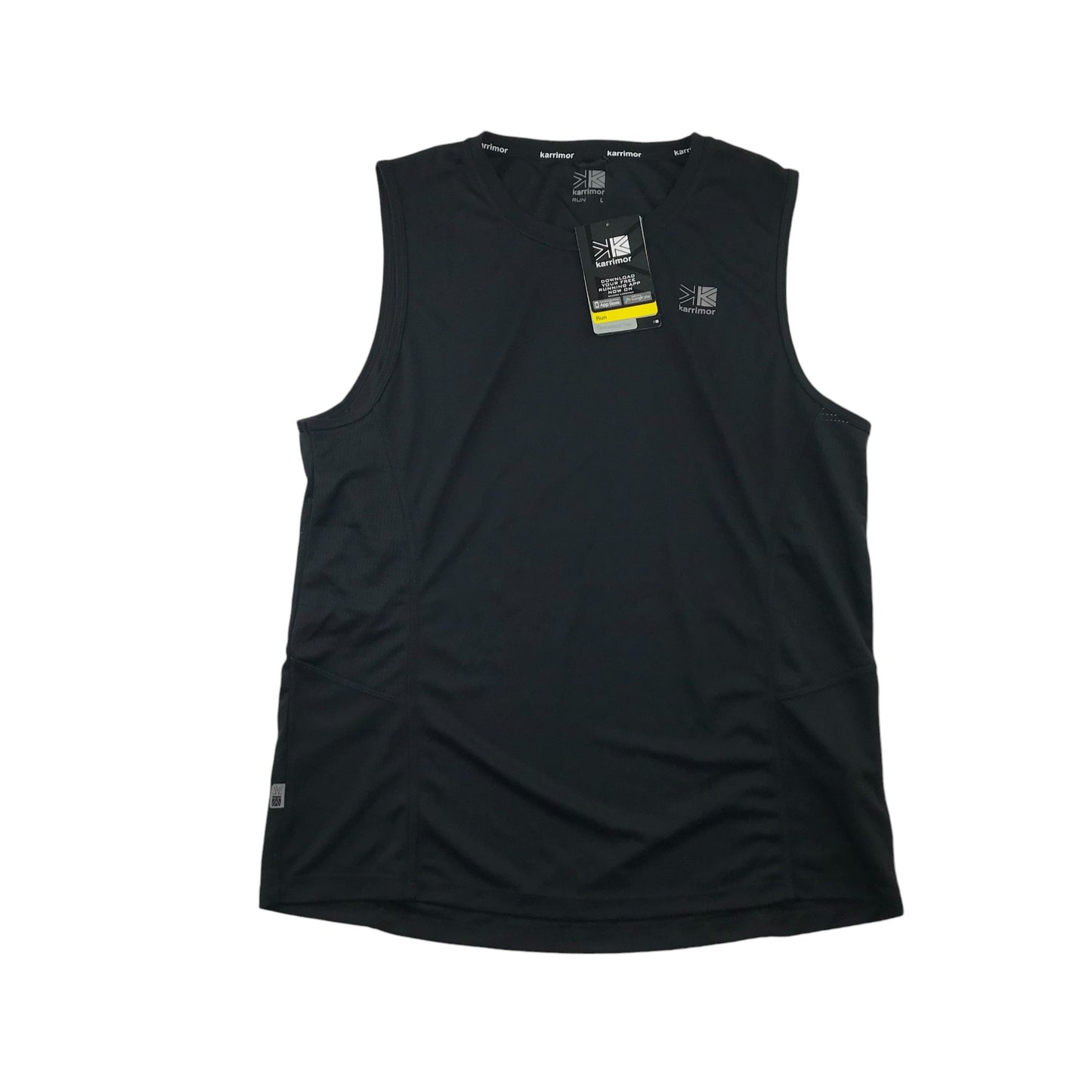 Karrimor sport tank top men size L black sleeveless sporty vest