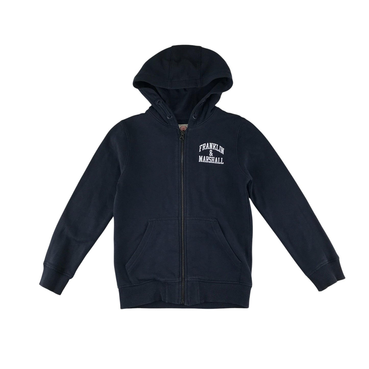Franklin Marshall hoodie 8-9 years navy plain with logo