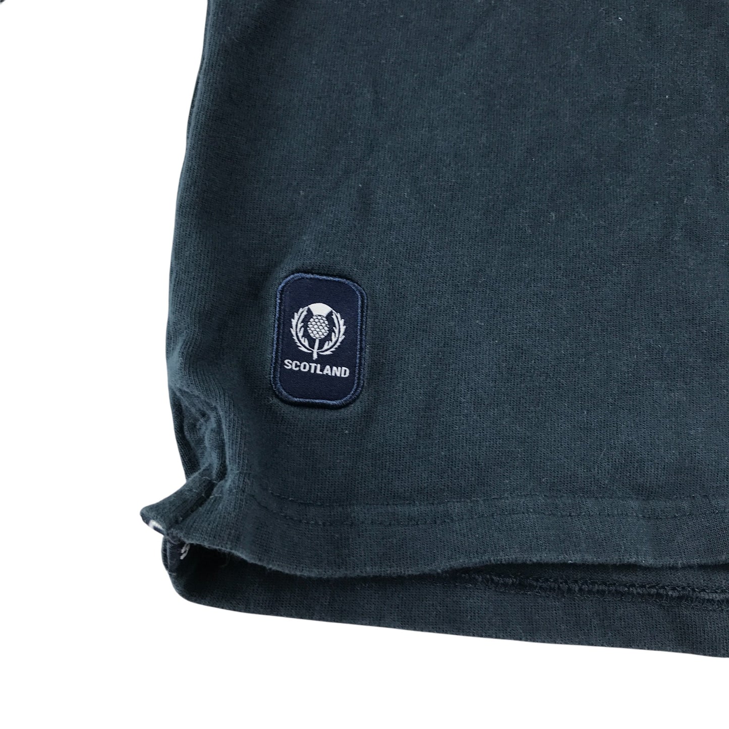 Scotland Classics polo shirt 11-12 years navy rugby style with thistle embordered logo cotton