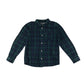 Minoti shirt 9-10 years navy and green plaid button up