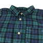 Minoti shirt 9-10 years navy and green plaid button up