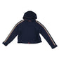 Nutmeg hoodie 12-13 years navy with multicolour sleeve stripe