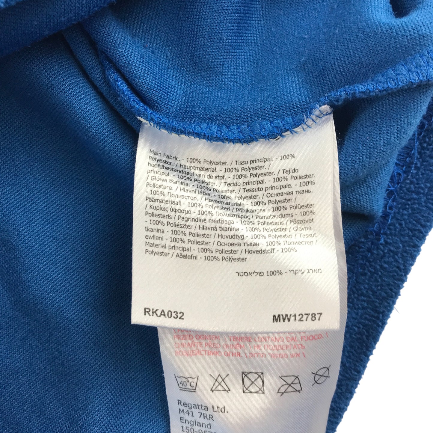 Regatta Fleece 5-6 years blue quarter zip long sleeve