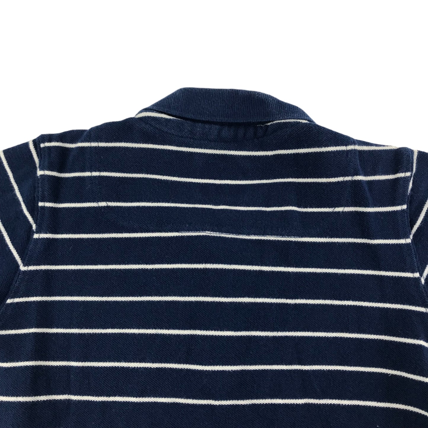 Joules Polo Age 7 Shirt Navy Short Sleeve white stripes