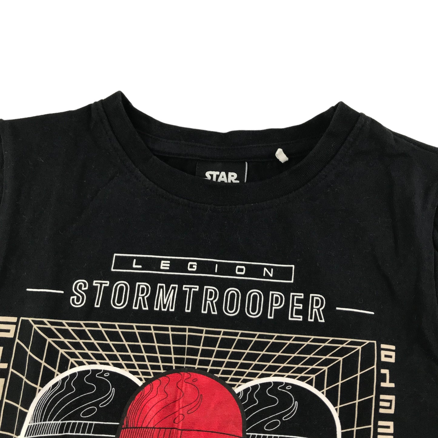 M&Co T-Shirt Age 7 Black Short Sleeve Star Wars Storm Trooper Graphic