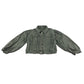 Matalan denim shirt 8-9 years khaki puff sleeve button