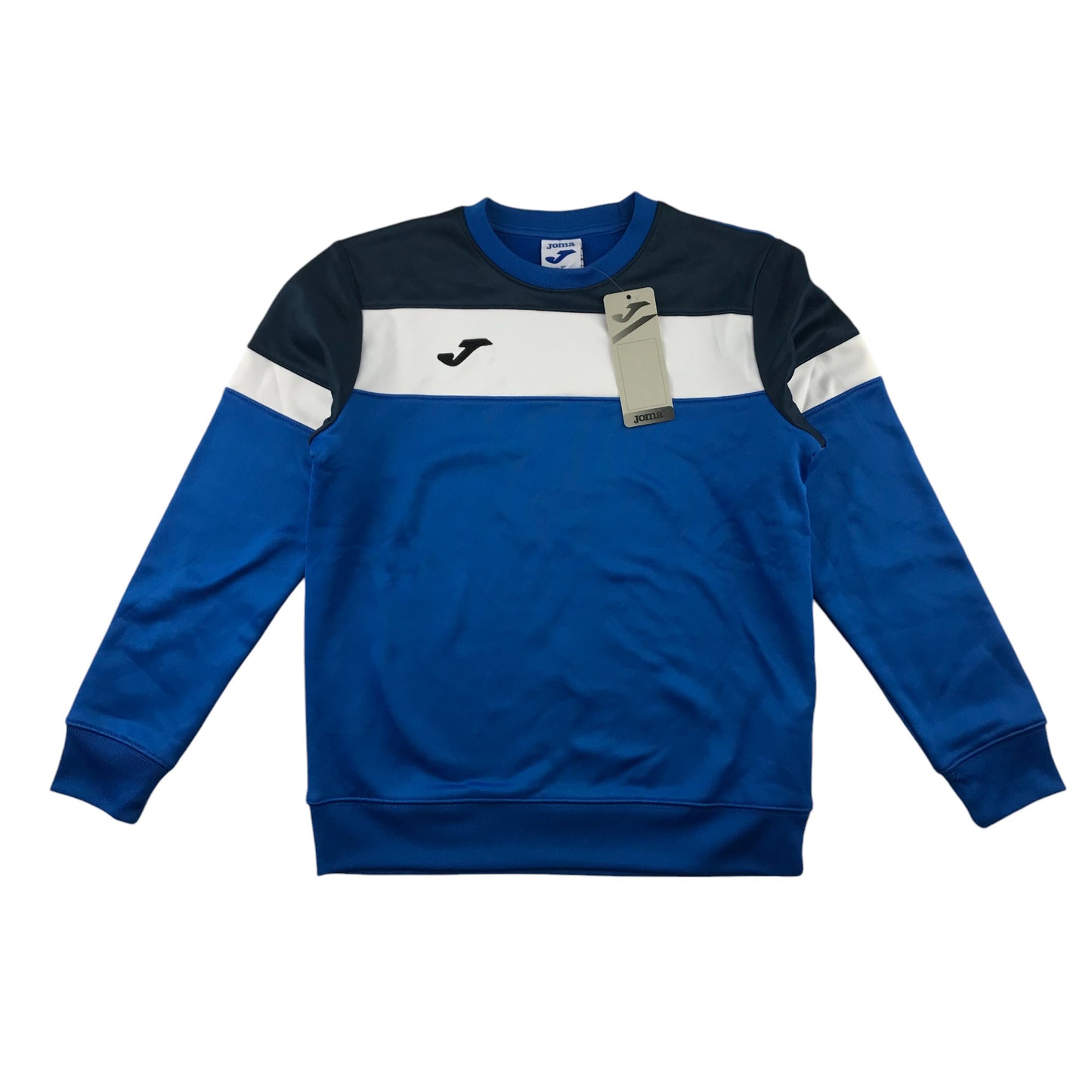 Joma sport sweater 11-12 years 2XS blue navy white panelled pullover