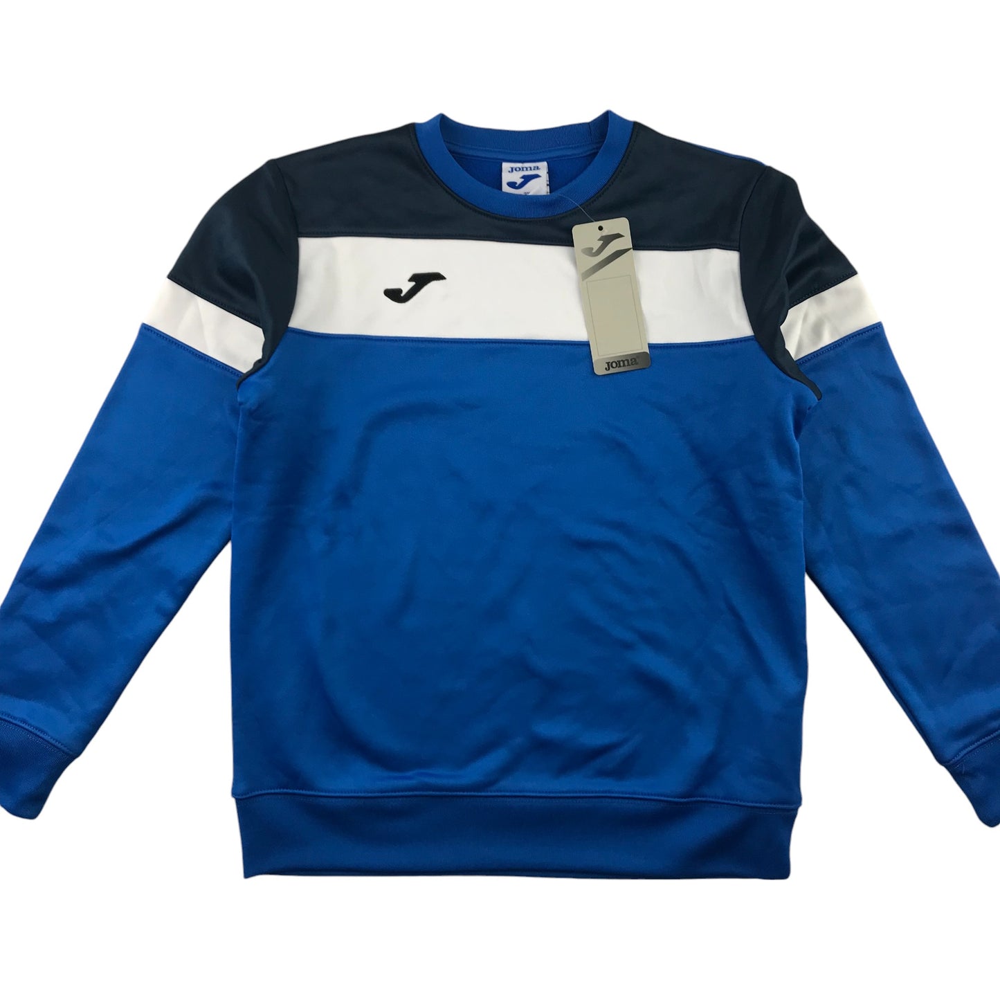 Joma sport sweater 11-12 years 2XS blue navy white panelled pullover