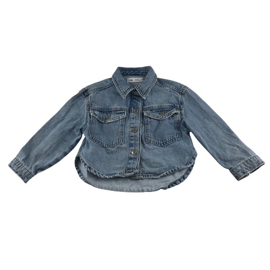 Zara denim shirt 6-7 years blue long sleeve cotton