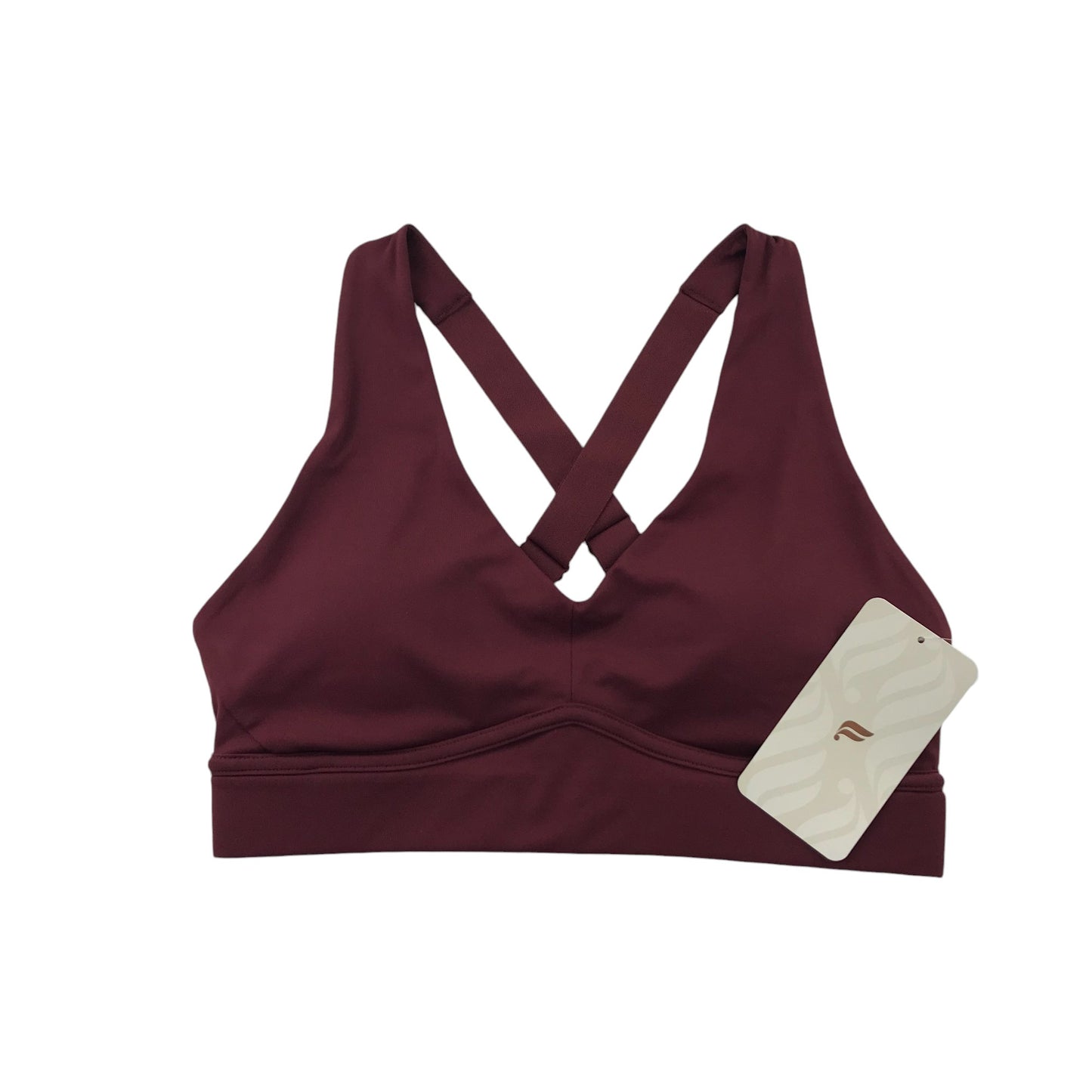 Fabletics sporty bra women size M burgundy padded crop top