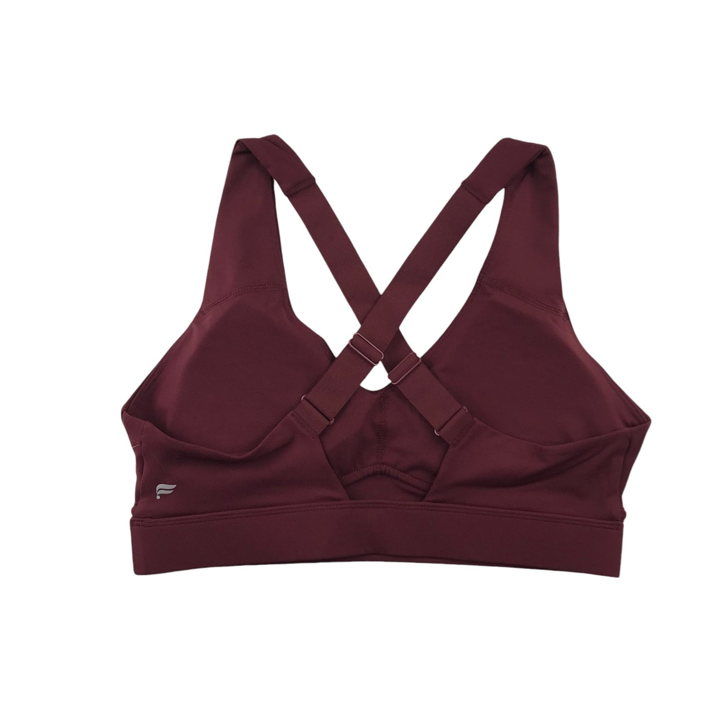 Fabletics sporty bra women size M burgundy padded crop top