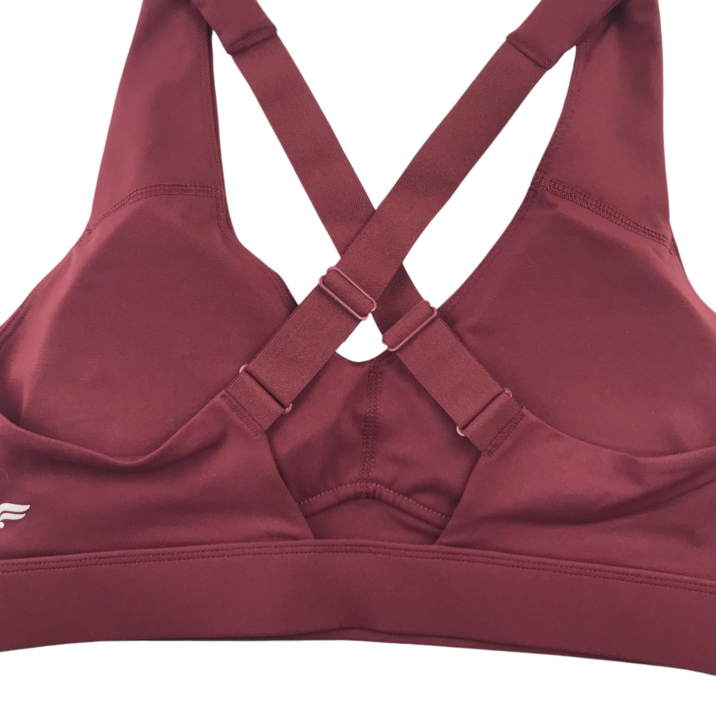 Fabletics sporty bra women size M burgundy padded crop top