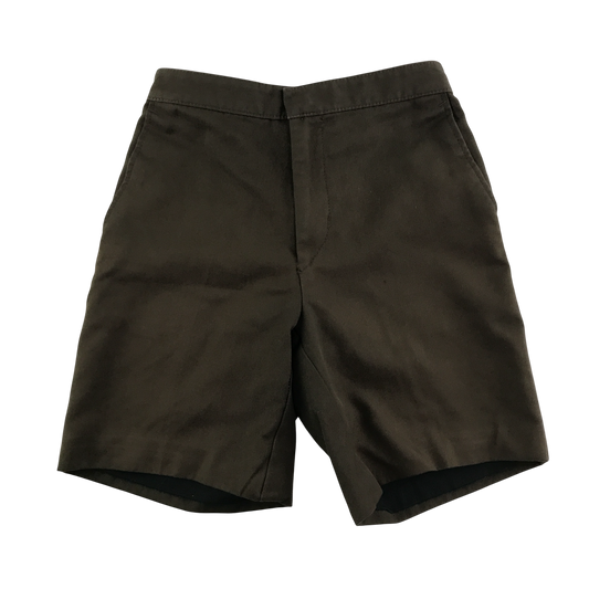 Brown elasticated waist school shorts