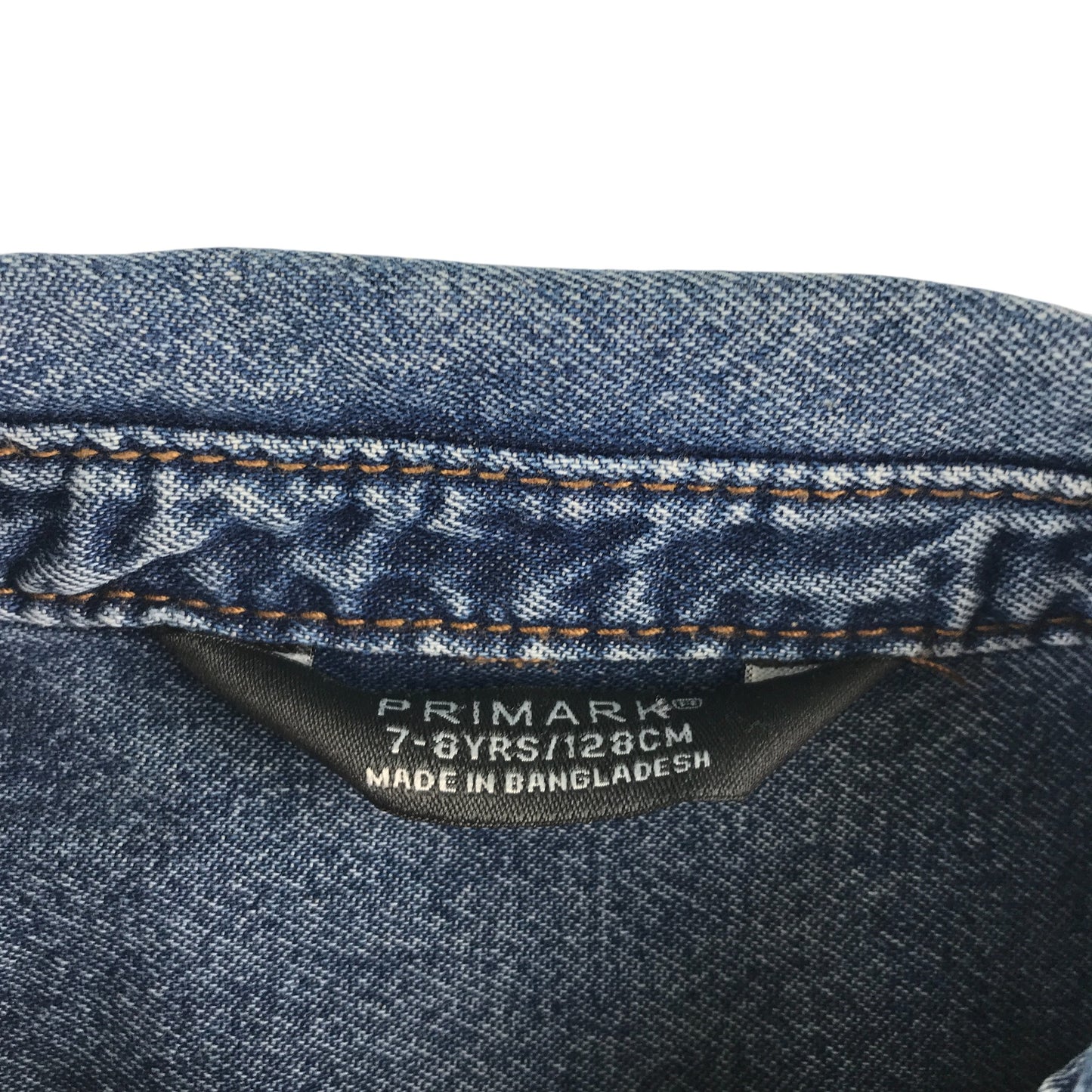 Primark denim shirt 7-8 years blue long sleeve