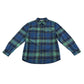 M&S shirt 7-8 years blue check long sleeve cotton
