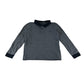 Okaidi polo shirt 9-10 years grey with navy collar and cuffs