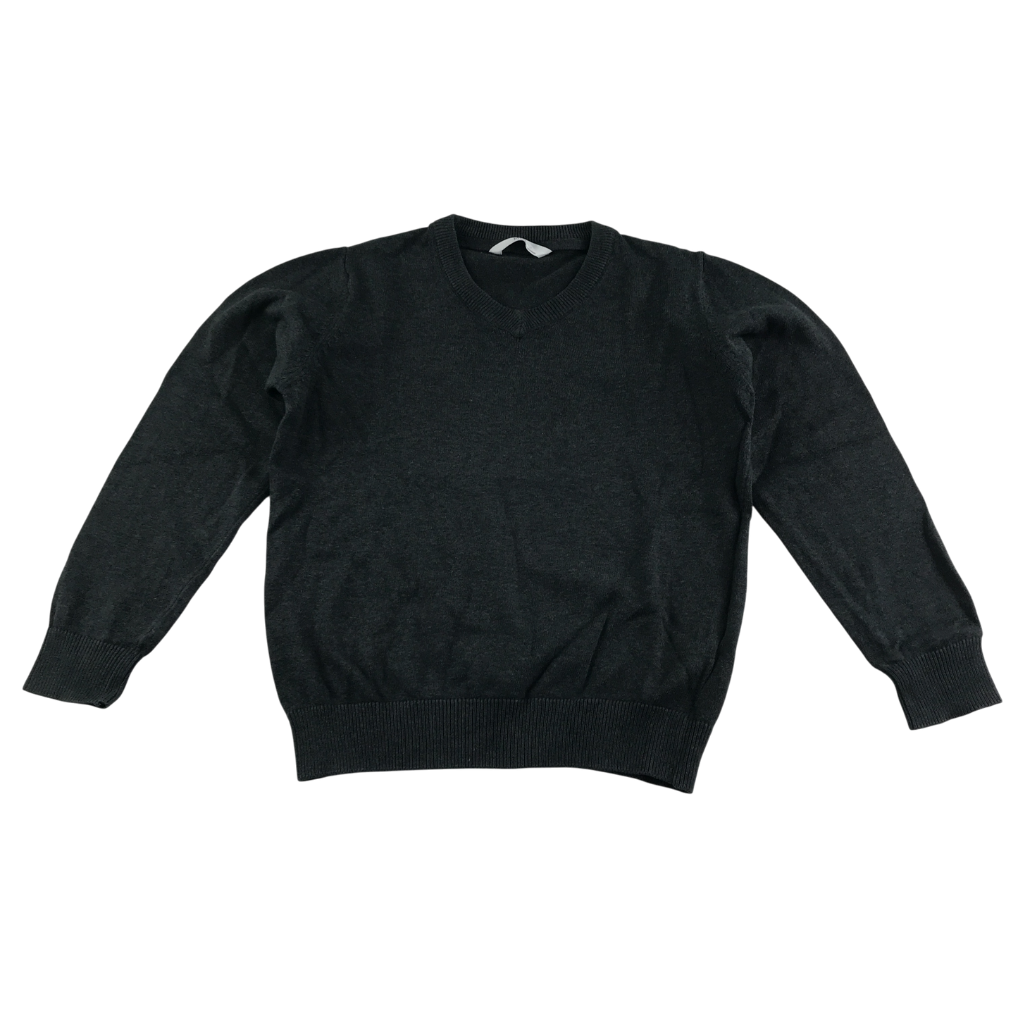 Dark grey v-neck school jumper