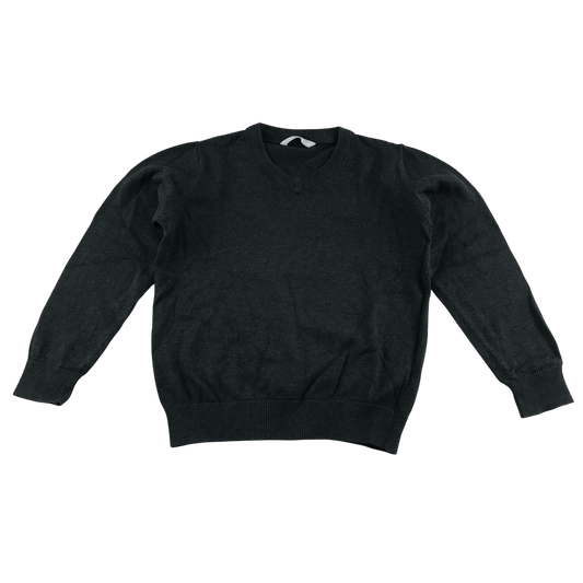 Dark grey v-neck school jumper