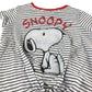 Next t-shirt 4-5 years white and black stripy Snoopy design