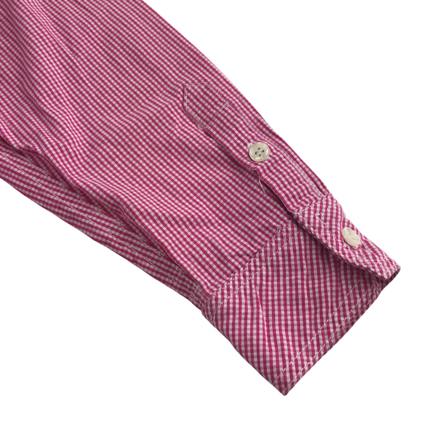 Next shirt 9-10 years pink white gingham check long sleeve cotton
