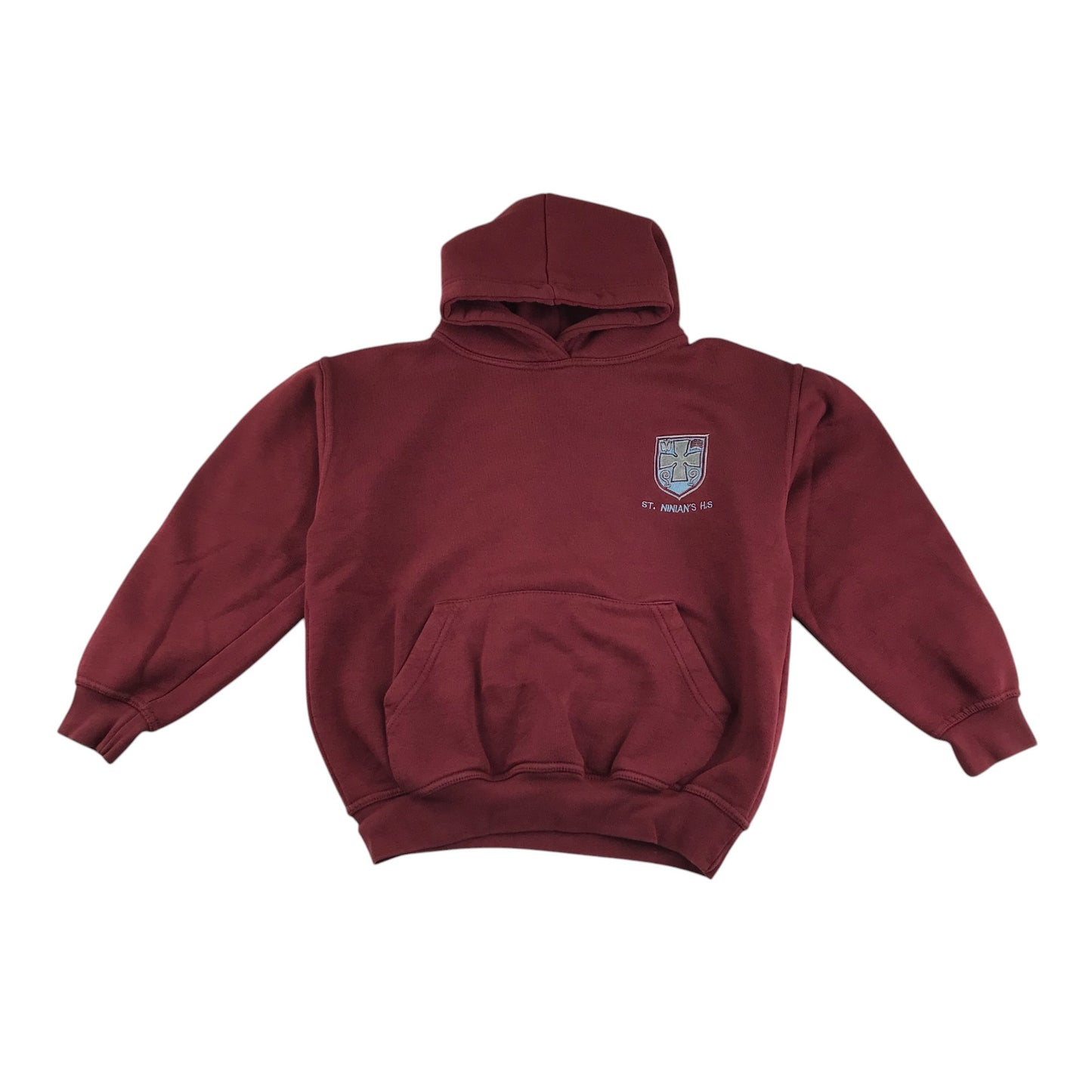 St. Ninian's Highschool burgundy school hoodie