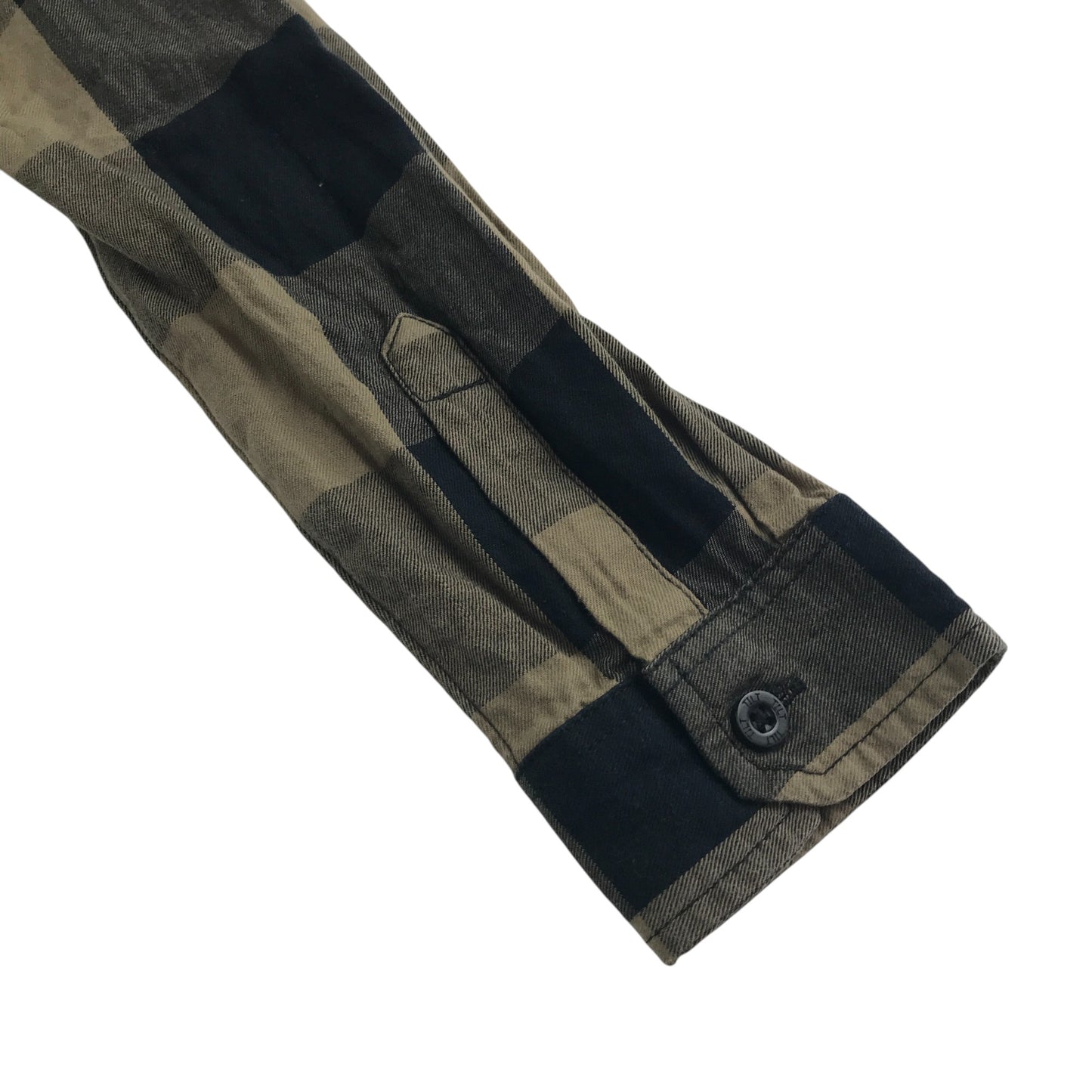 Tilt shirt 12-13 years brown black broad check long sleeve