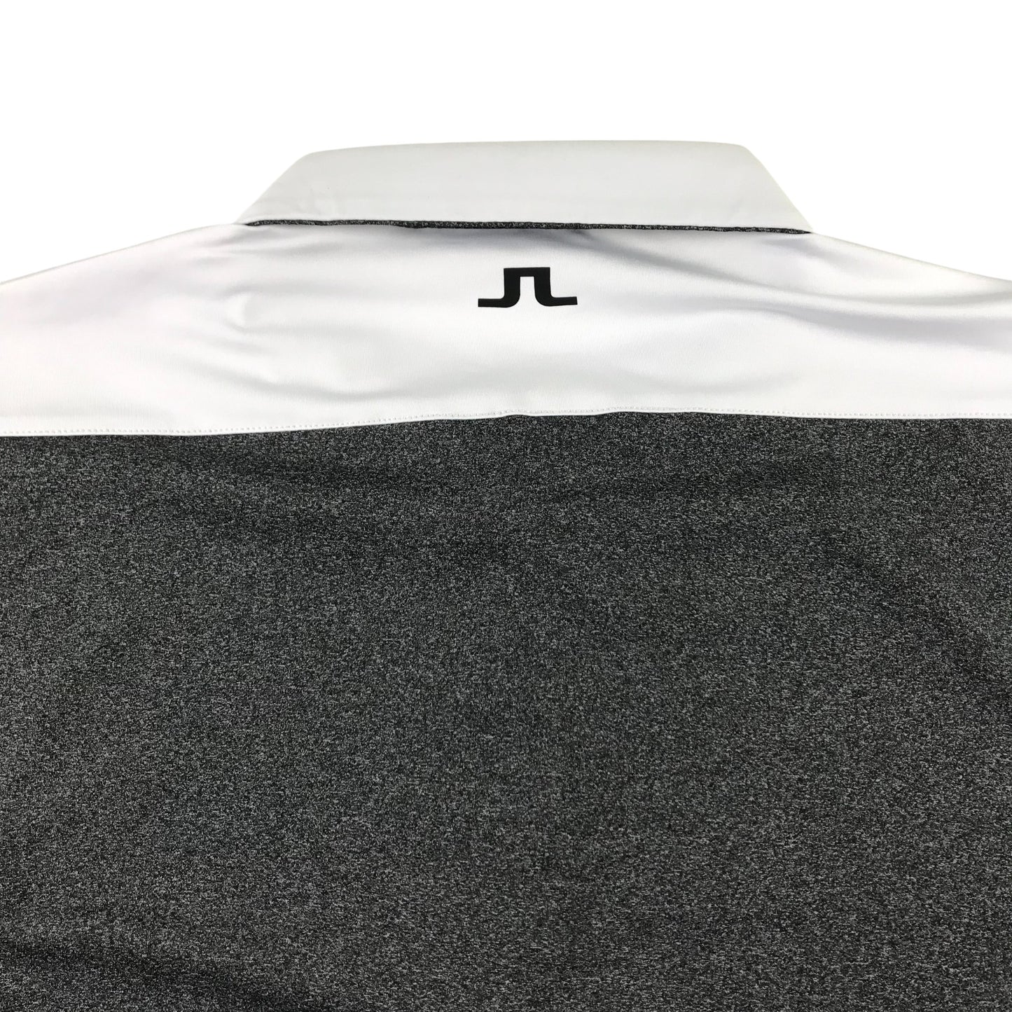 J.Lindeberg sport polo shirt men size XXL grey and white panelled long sleeve t-shirt