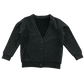 Dark grey girls jersey with pockets school cardigan