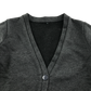 Dark grey girls jersey with pockets school cardigan