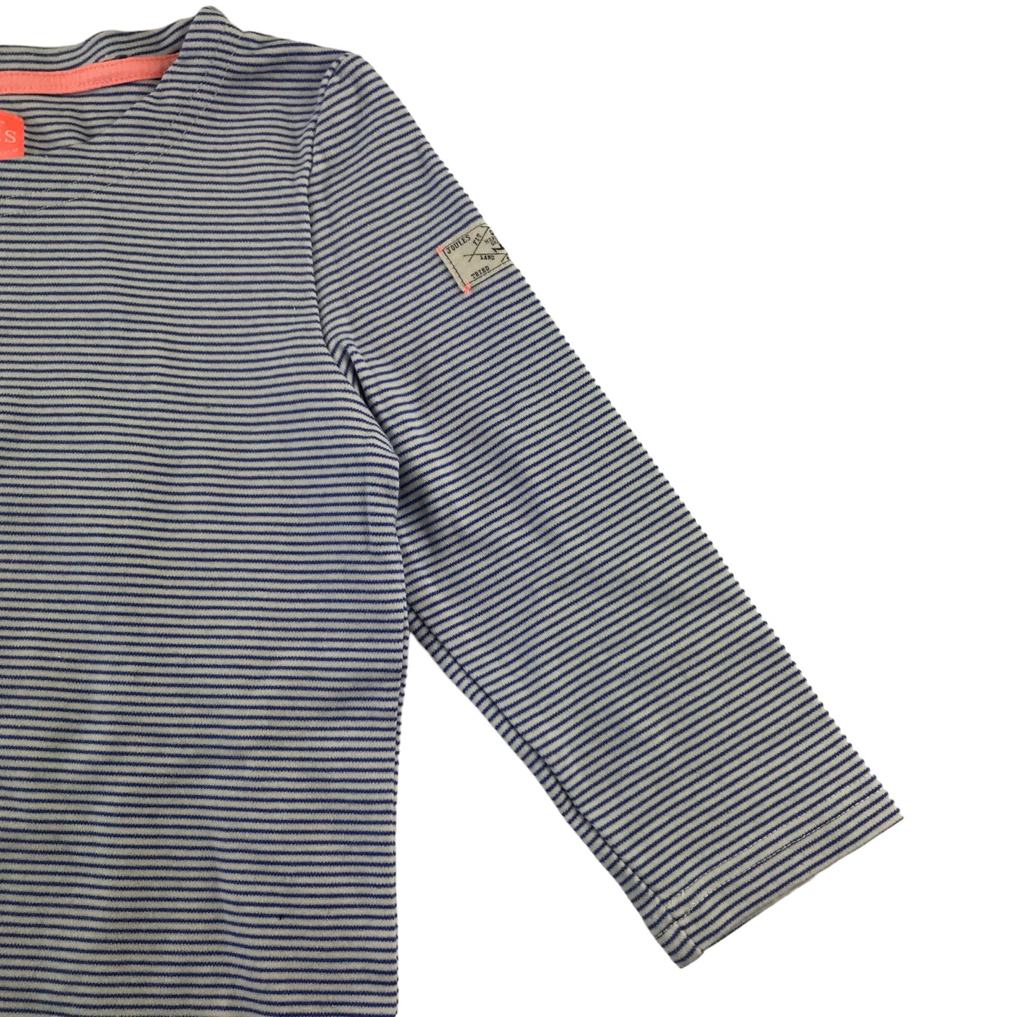 Joules T-shirt 11-12 years navy and white stripy cotton