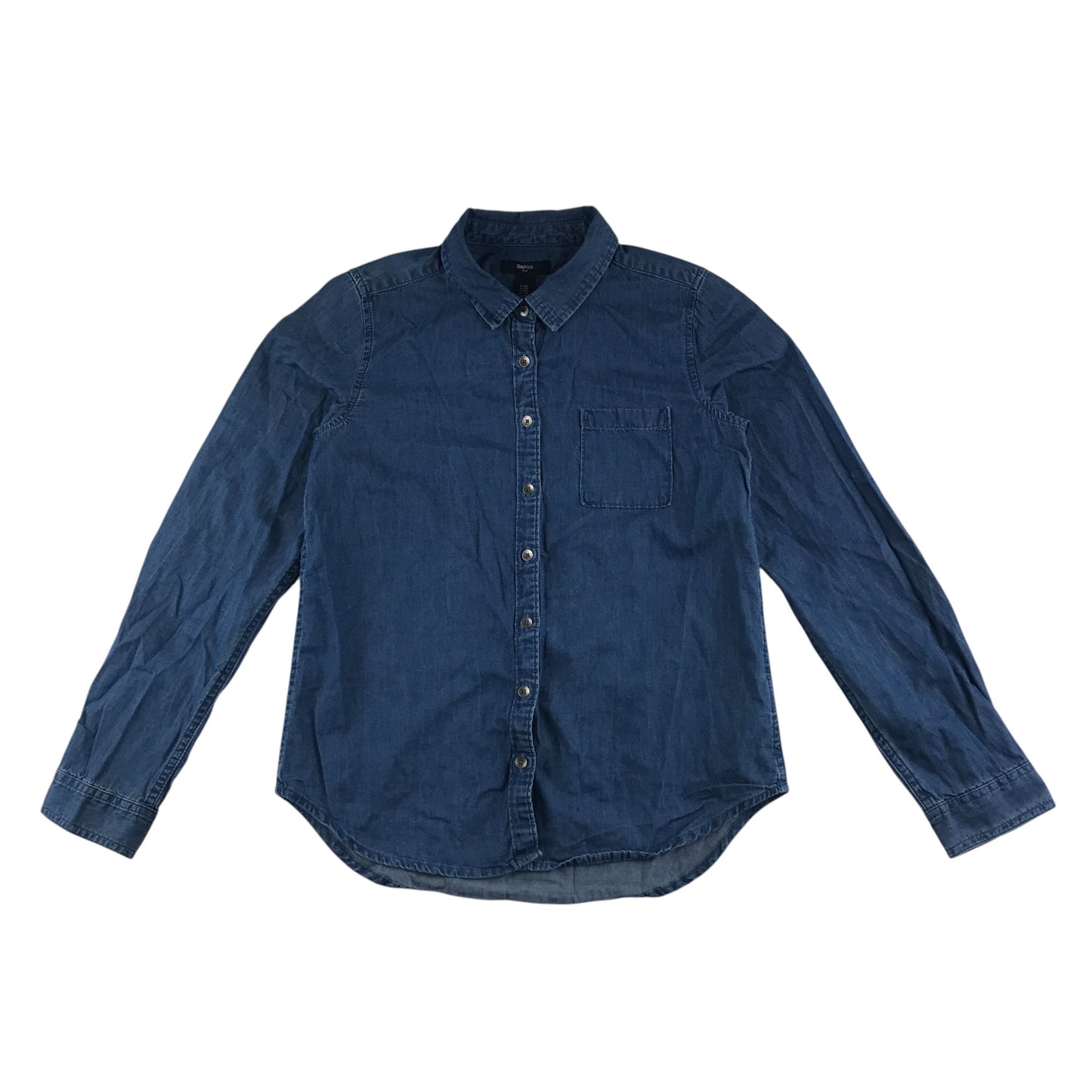 Gap Kids denim shirt 13-14 years navy long sleeve cotton