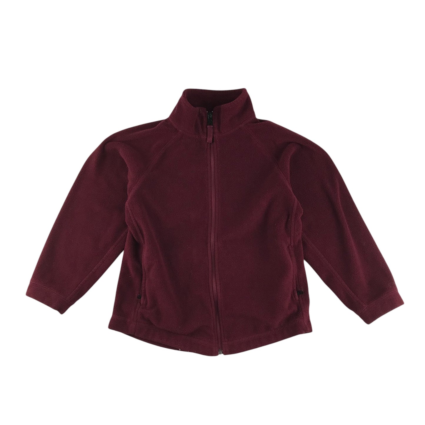 Plain Burgundy Fleece with full zipper