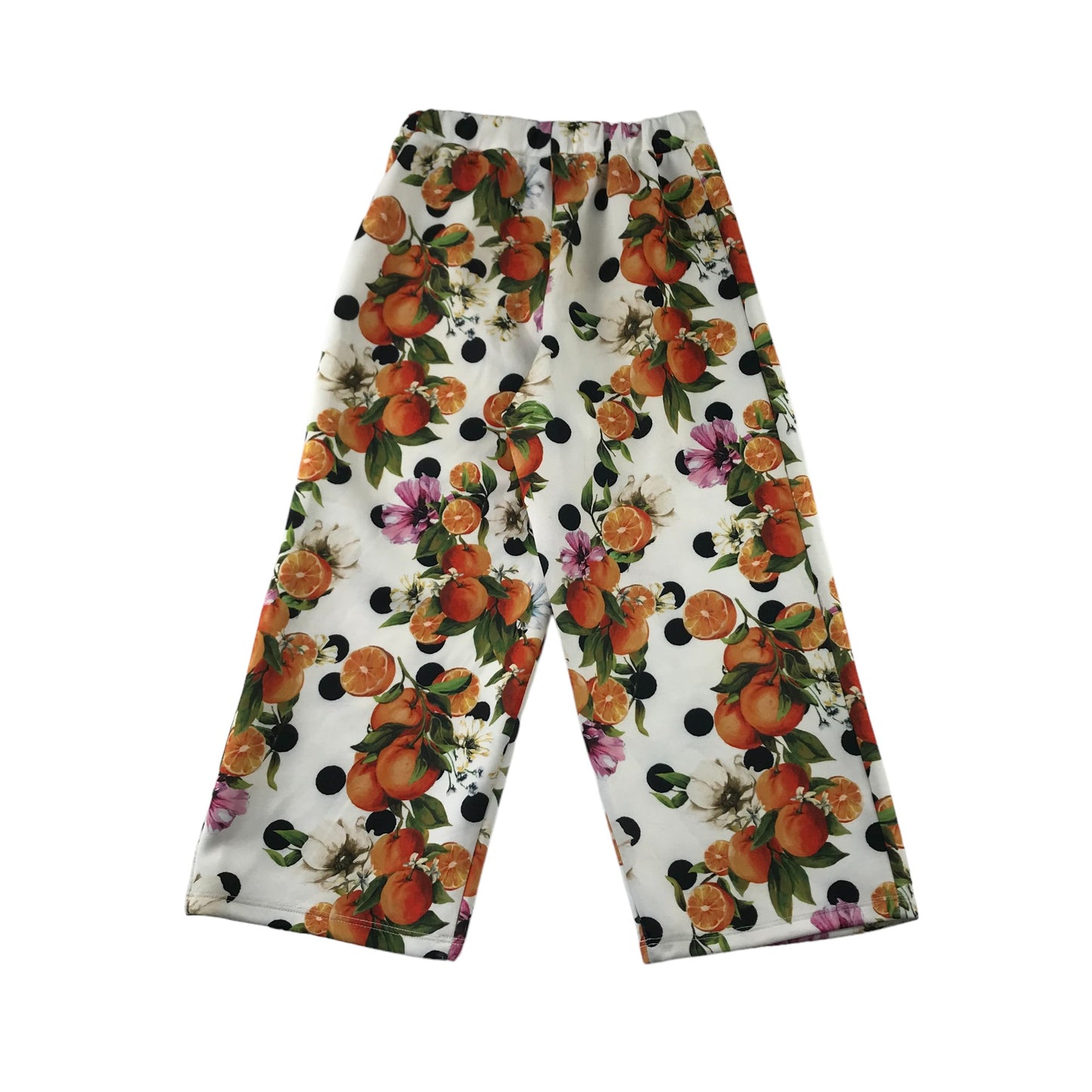 River Island Top and Trouser Set Age 5 Orange and White Tangerine Crop Top and Flared trousers
