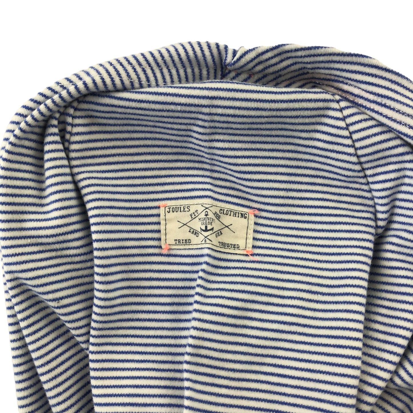 Joules T-shirt 11-12 years navy and white stripy cotton