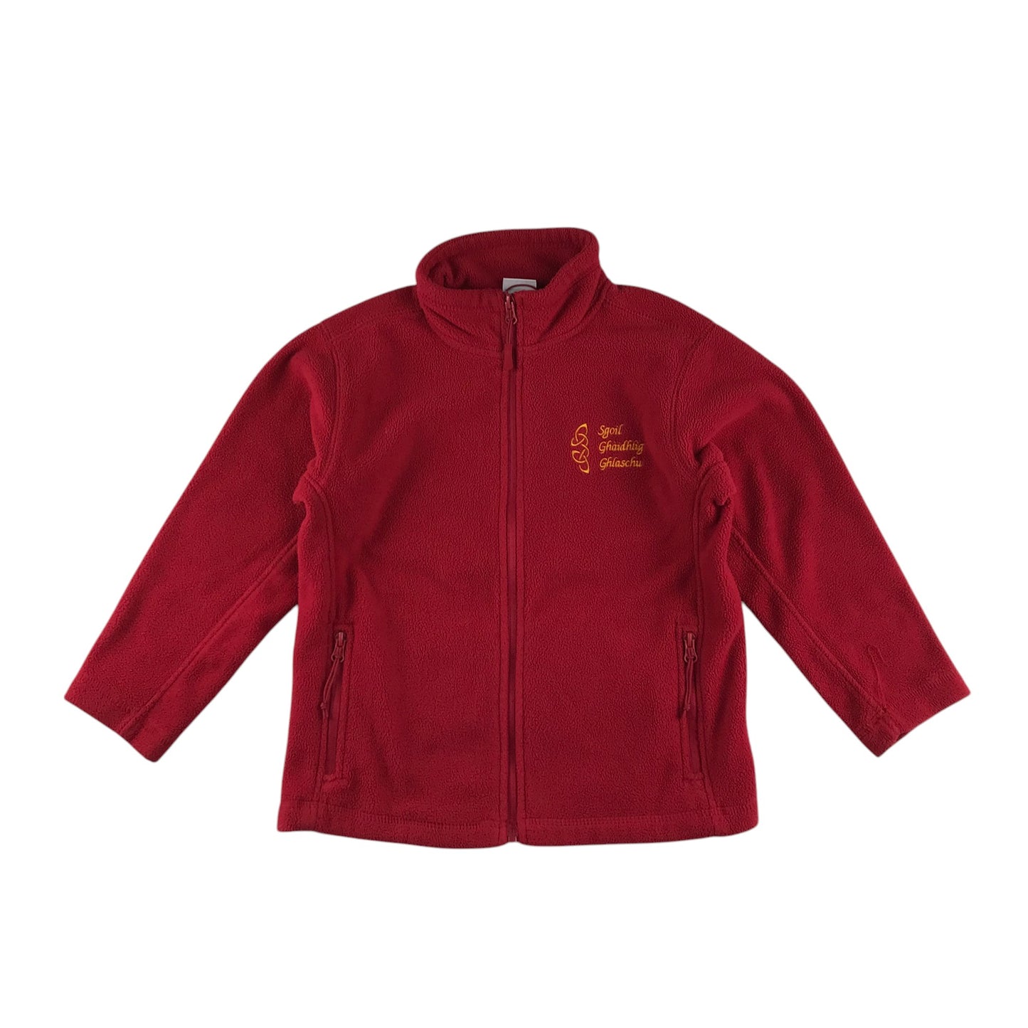 Glasgow Gaelic Primary School plain red fleece with full zipper