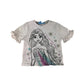 Primark t-shirt 6-7 years white Elsa graphic print with frilled sleeves