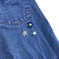 Next jeans 5-6 years blue with embroidery details and floral belt cotton