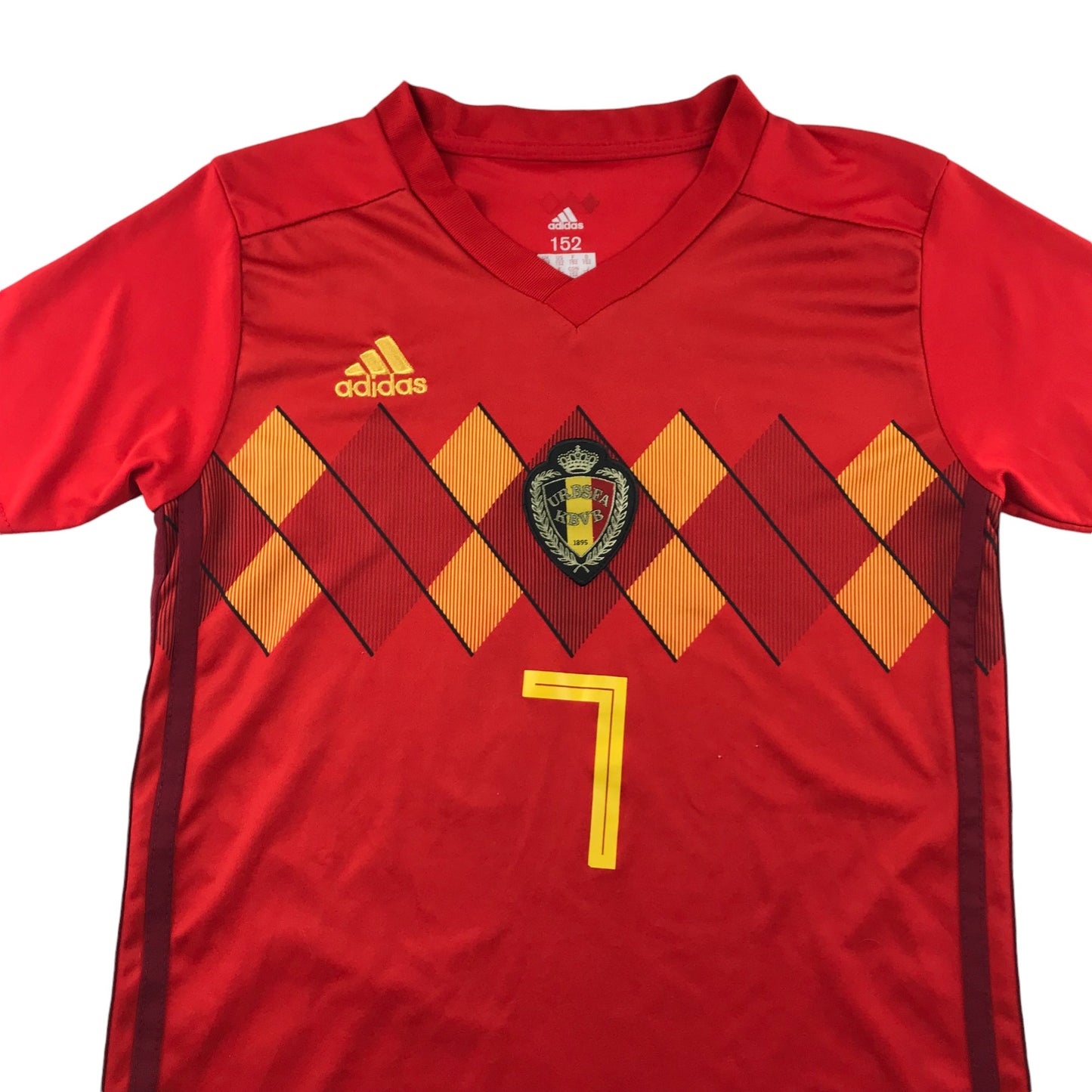 Adidas Belgian Football strip 11-12 years red number 7 De Bruyne