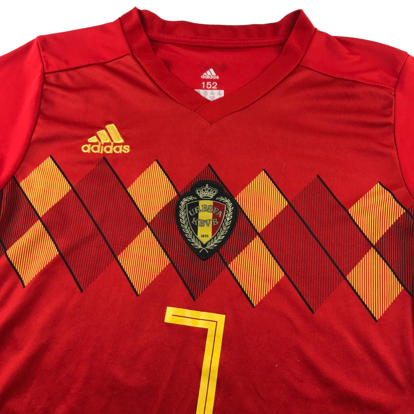 Adidas Belgian Football strip 11-12 years red number 7 De Bruyne