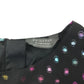 Primark blouse 10-11 years black multicolour spotted peplum hem top