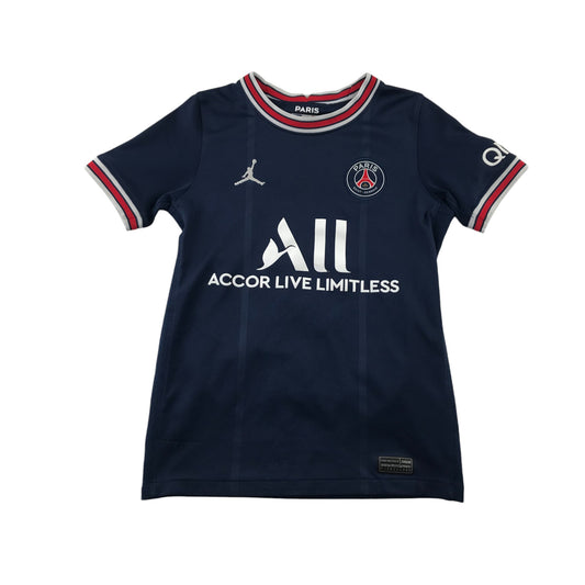 Air Jordan Paris Saint Germain football strip 8-9 years navy blue number 30 Messi