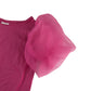 Zara t-shirt 7-8 years pink plain with mesh puffy short sleeves