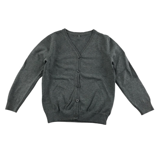 Light grey girls’ plain school cardigan.