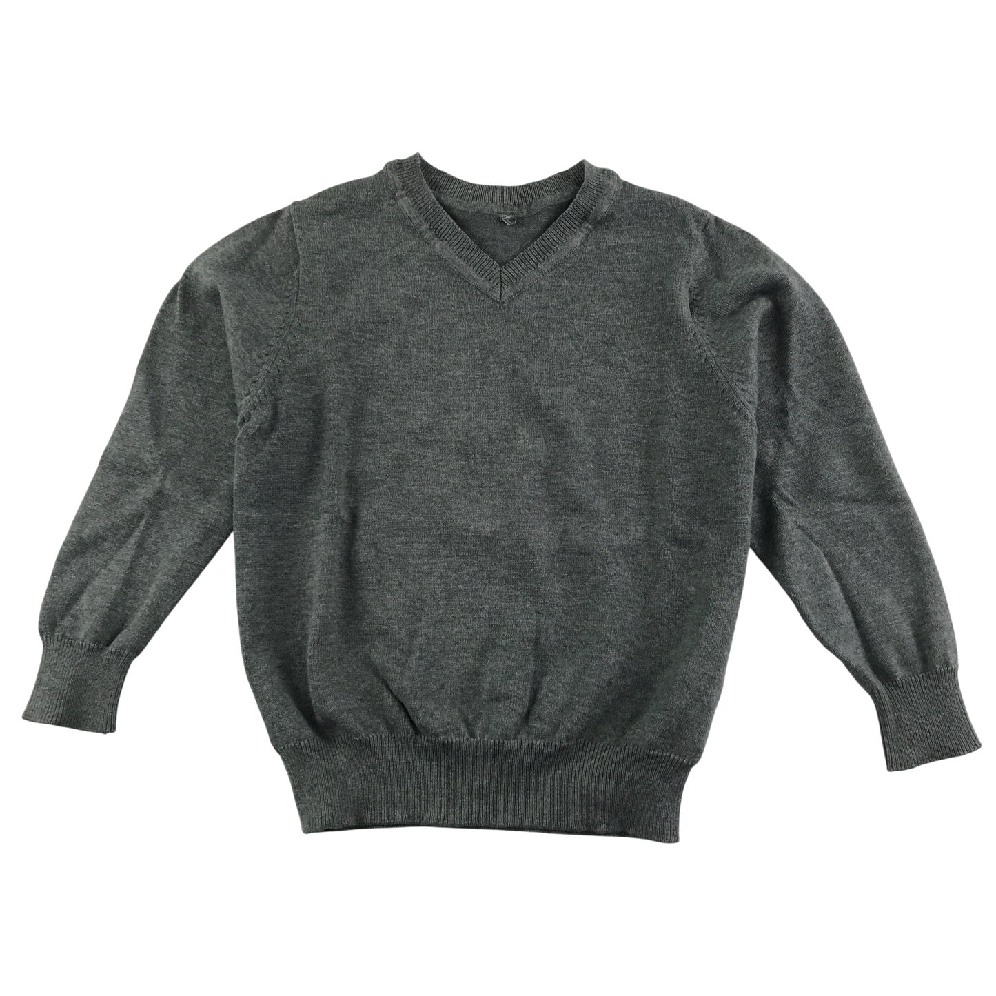 Light grey v-neck school jumper