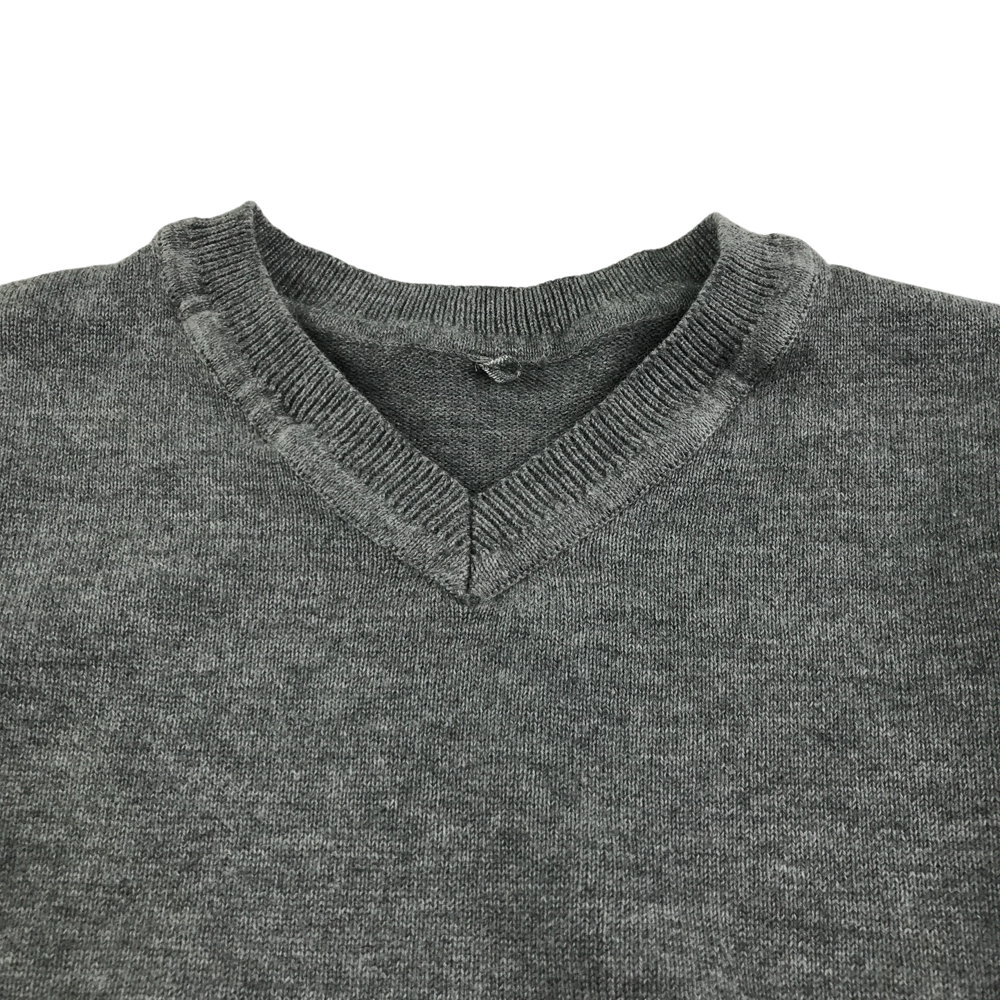 Light grey v-neck school jumper