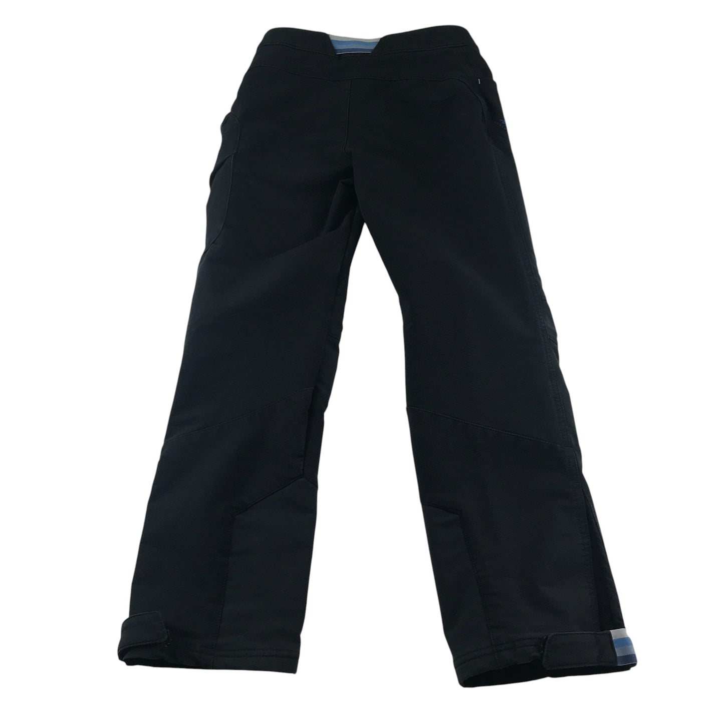 Outdoor trousers 8-9 years black panelled with contrast blue zip pocket