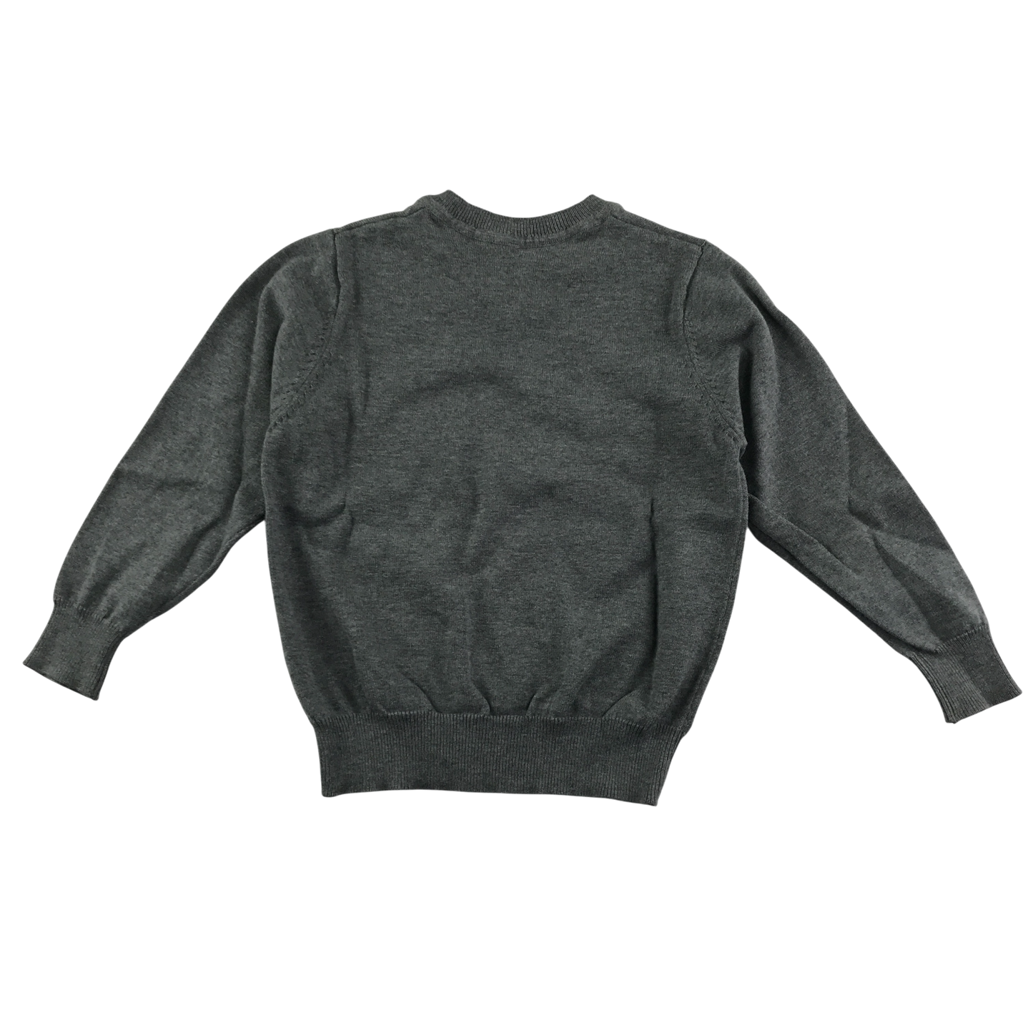 Light grey v-neck school jumper